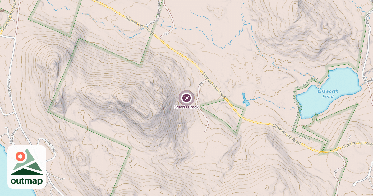 Map of Smarts Brook