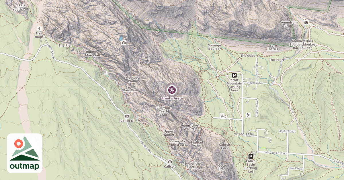 Map of Areet's Arete