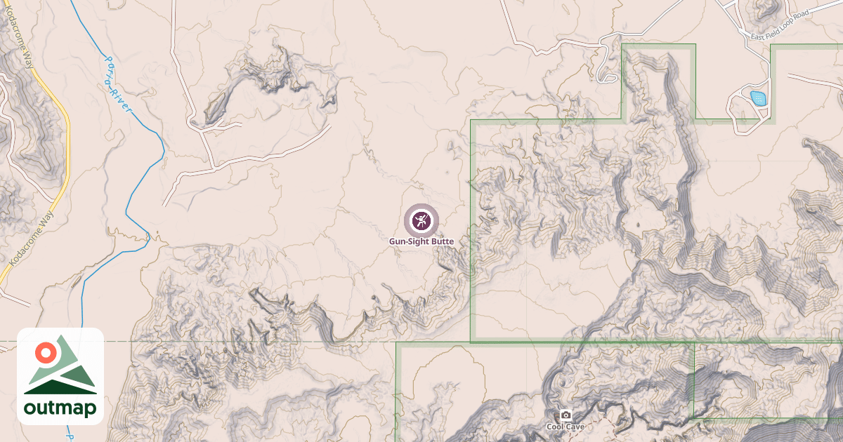 Map of Gun-Sight Butte