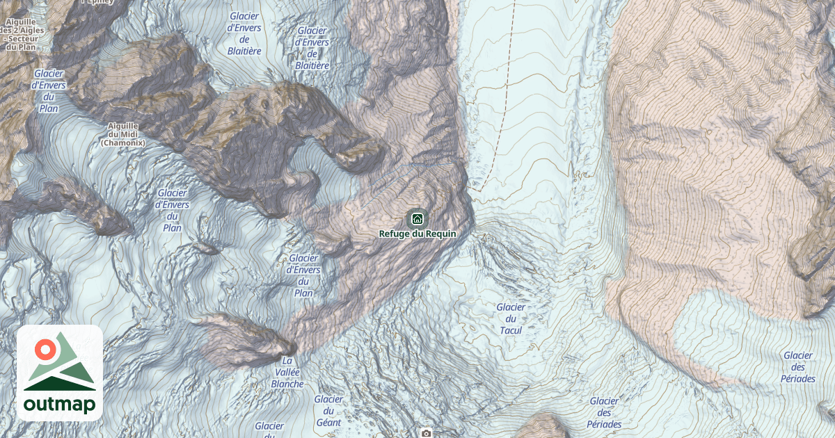 Map of Refuge du Requin