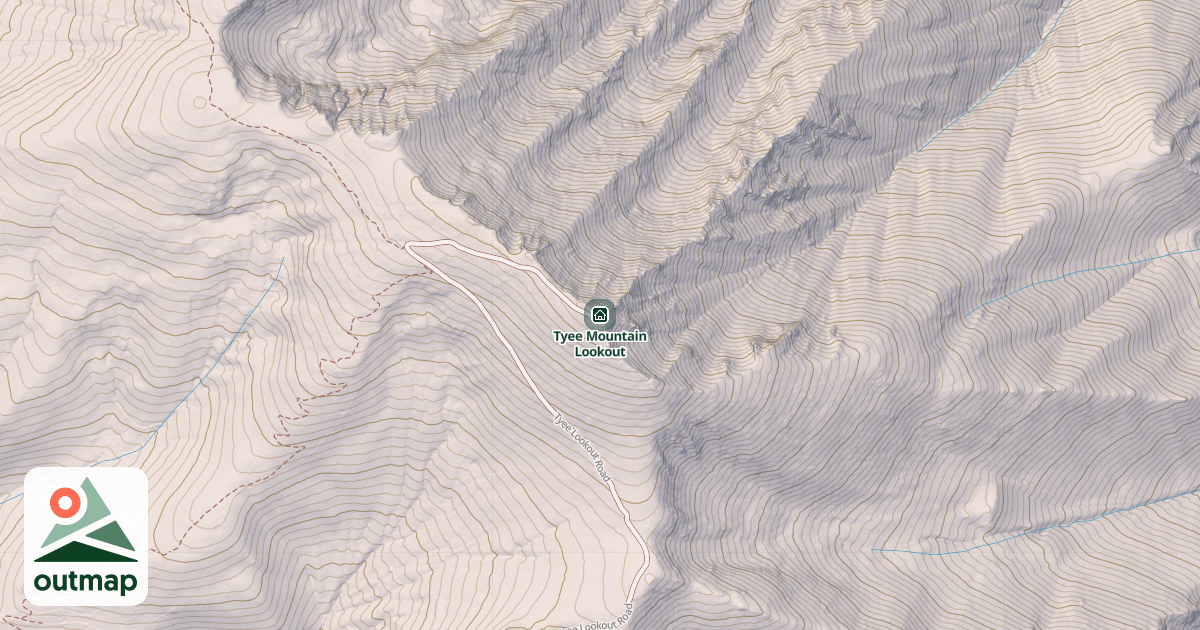 Map of Tyee Mountain Lookout