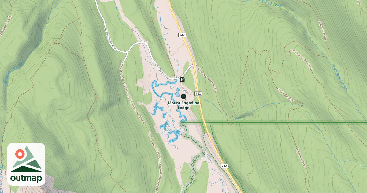 Map of Mount Engadine Lodge