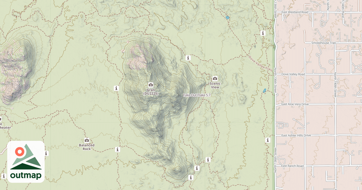 Map of Fake Out Flake