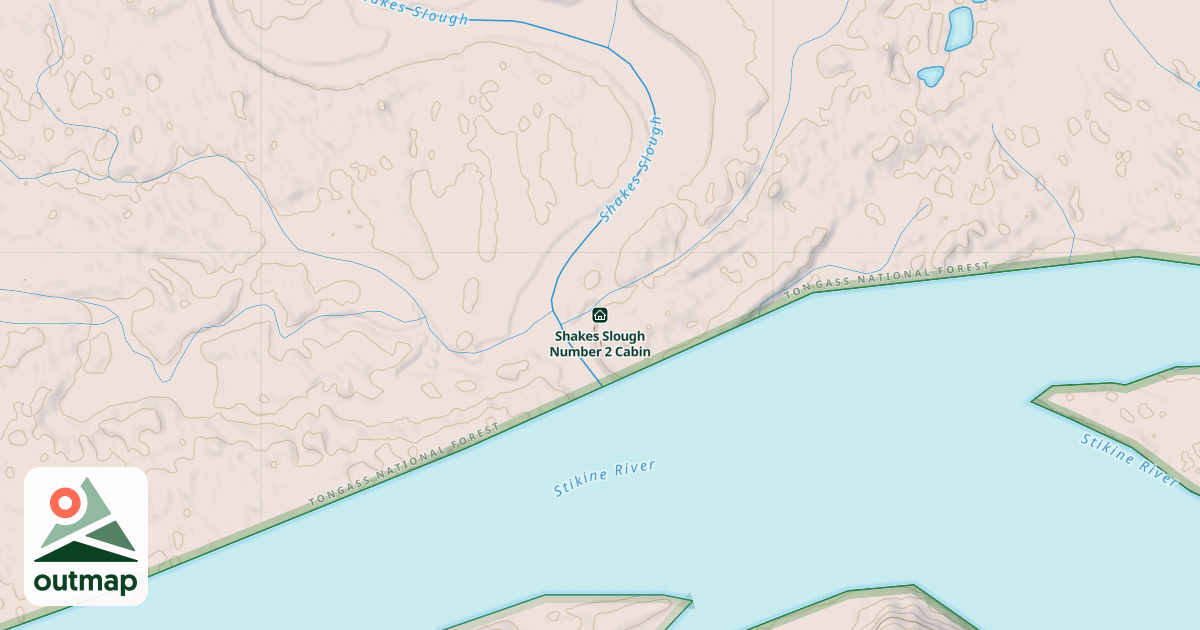 Map of Shakes Slough Number 2 Cabin