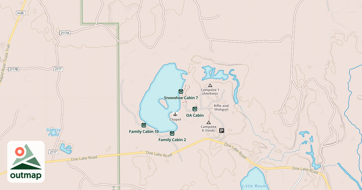 Map of Snowshoe Cabin 4