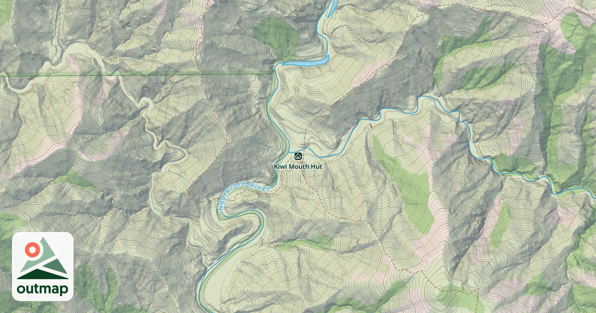Map of Kiwi Mouth Hut