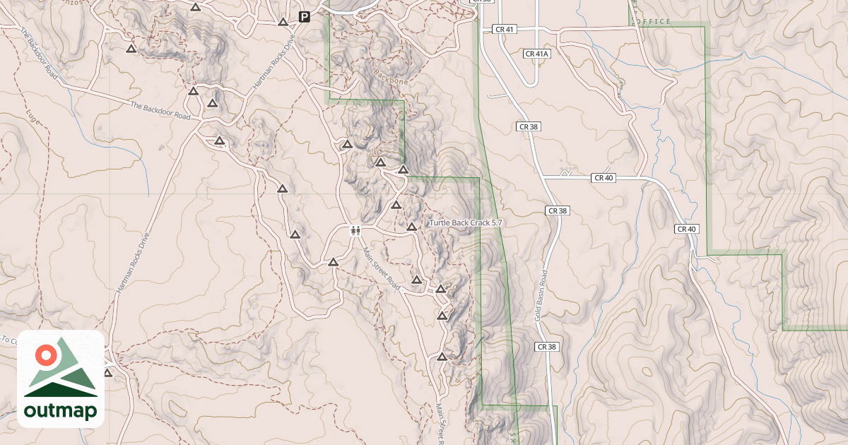 Map of Turtle Back Crack