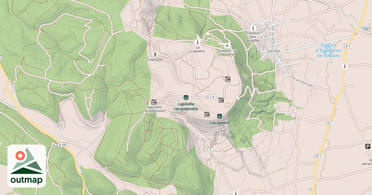 Map of capitelle reconstruite