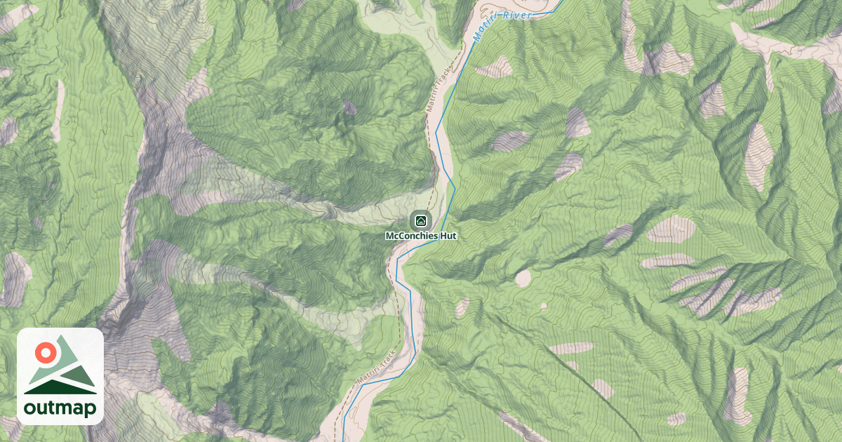 Map of McConchies Hut