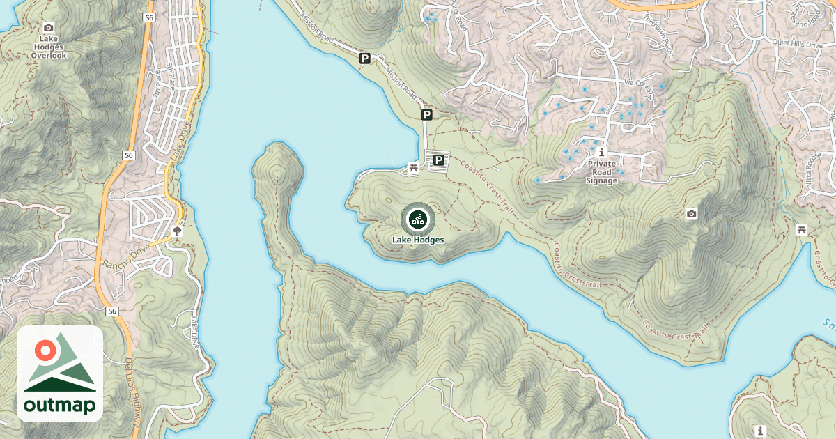 Map of Lake Hodges