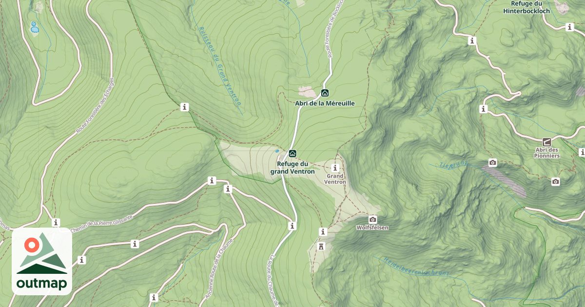 Map of Refuge du grand Ventron