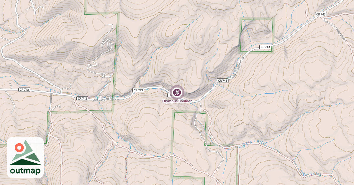 Map of Olympus Boulder