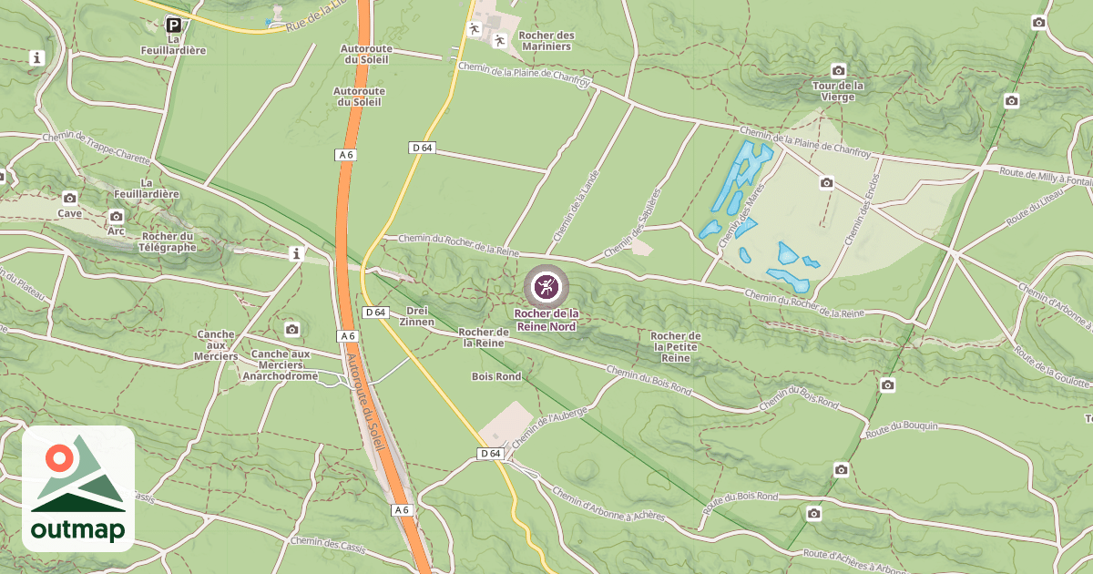 Map of Rocher de la Reine Nord