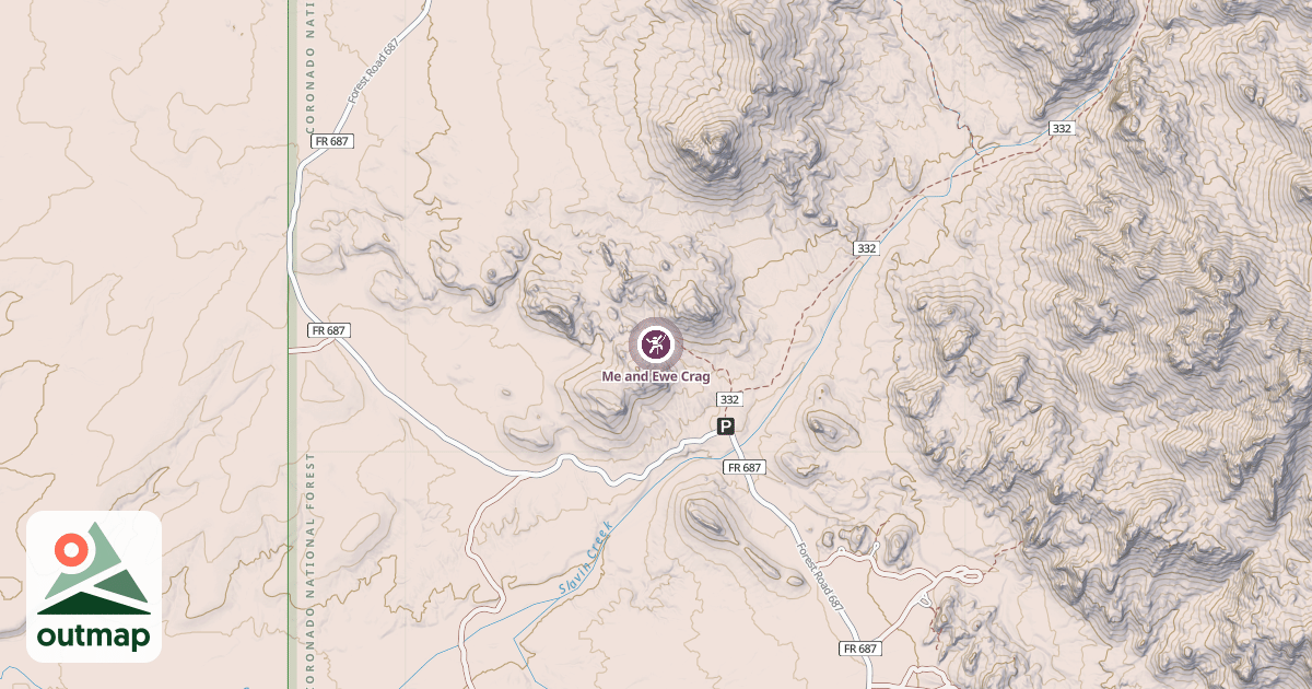 Map of Me and Ewe Crag
