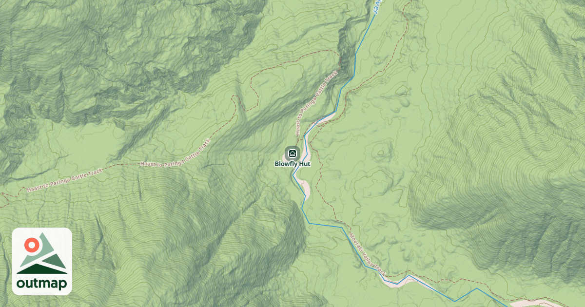 Map of Blowfly Hut