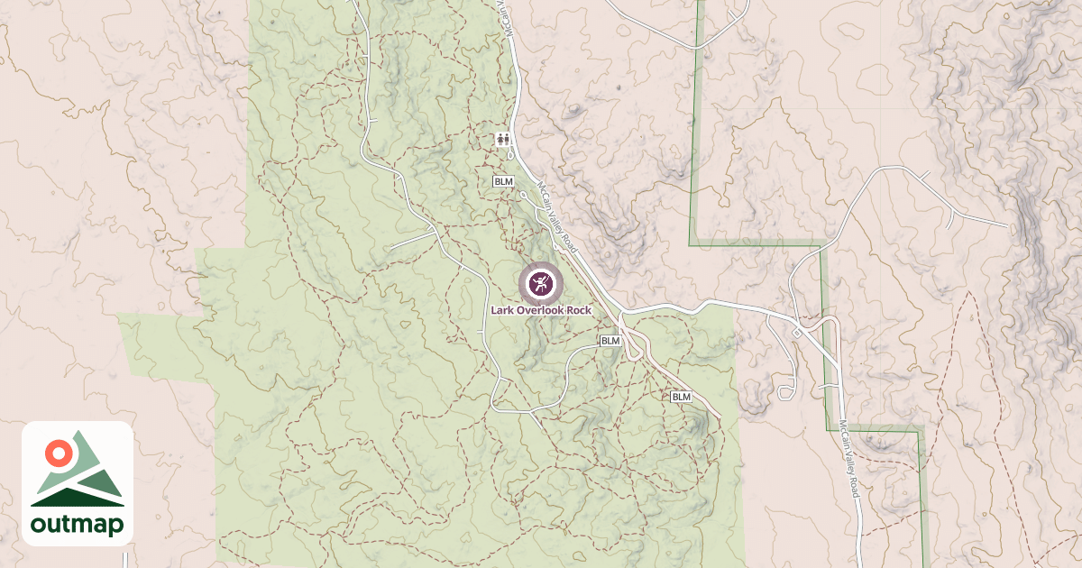 Map of Lark Overlook Rock