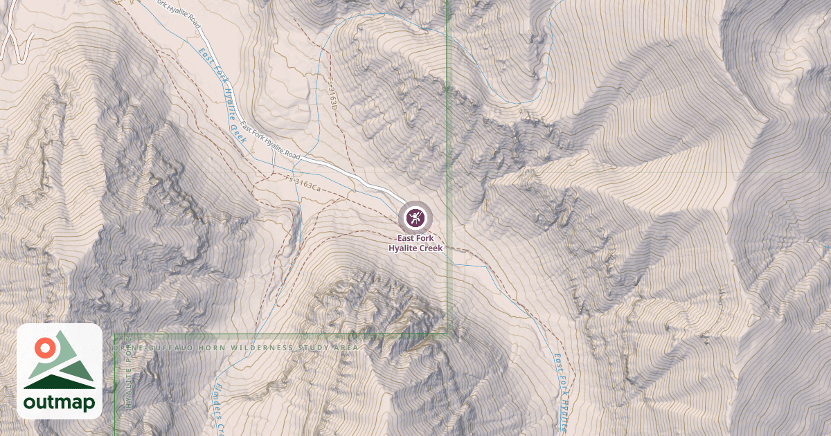 Map of East Fork Hyalite Creek