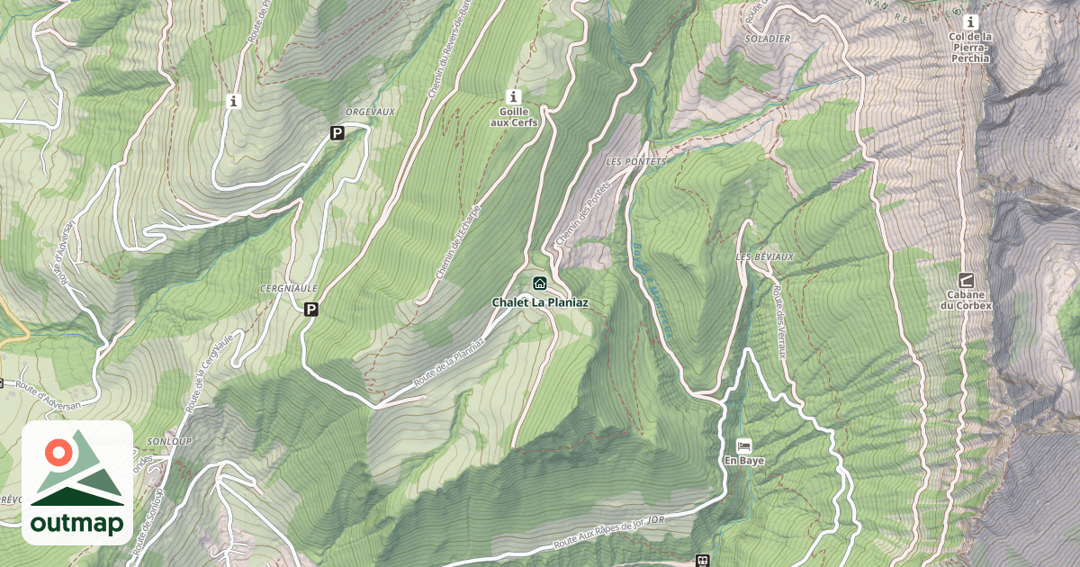 Map of Cabane La Planiaz
