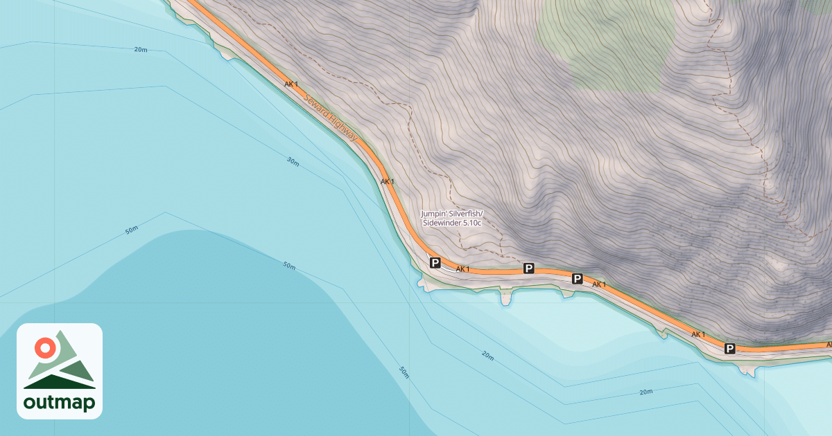 Map of Jumpin' Silverfish/ Sidewinder
