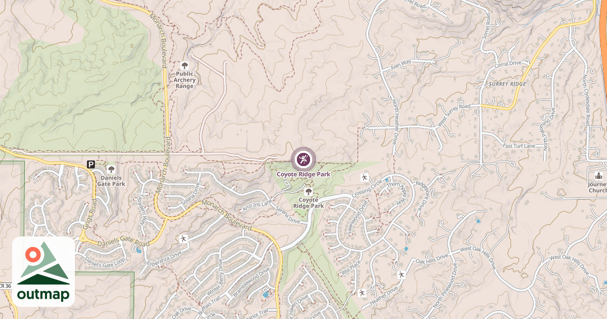 Map of Coyote Ridge Park