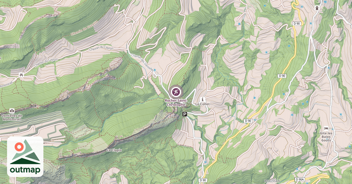 Map of Rocher Saint-Christophe