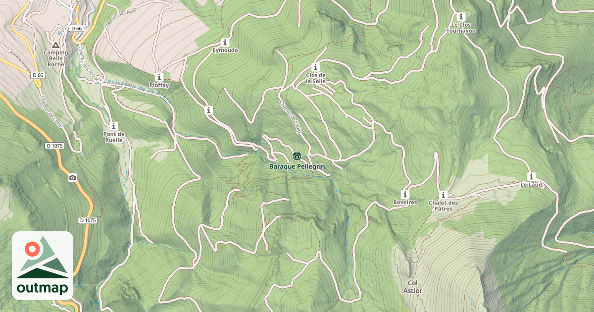 Map of Baraque Pellegrin