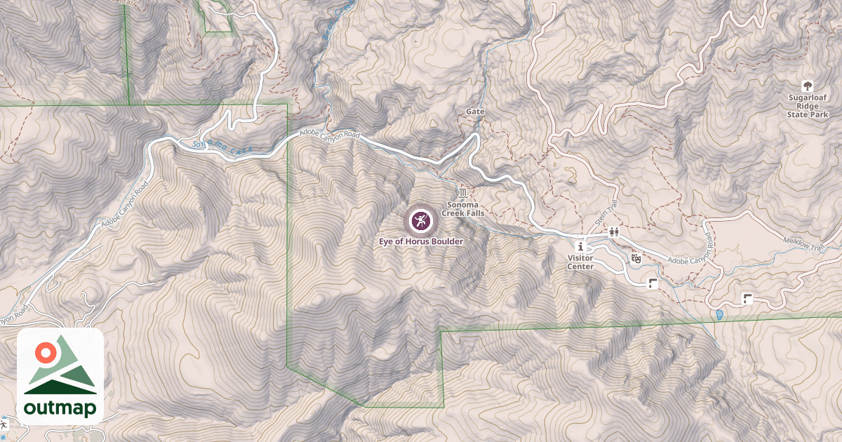 Map of Eye of Horus Boulder