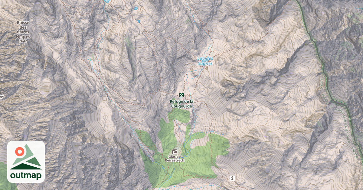 Map of Refuge de la Cougourde