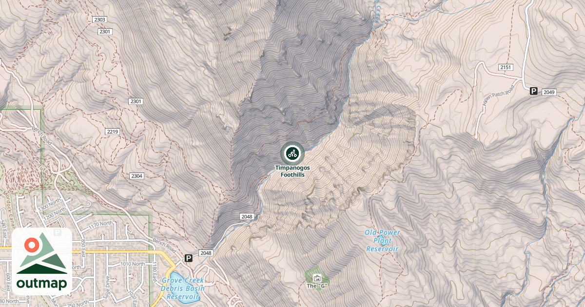 Map of Timpanogos Foothills
