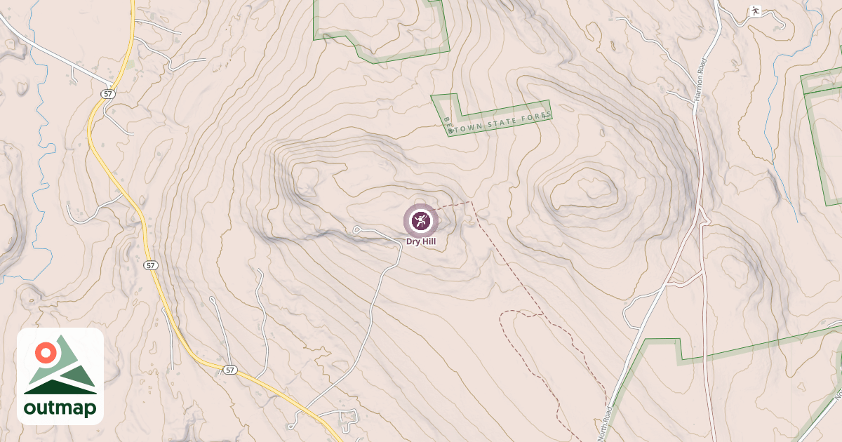 Map of Dry Hill