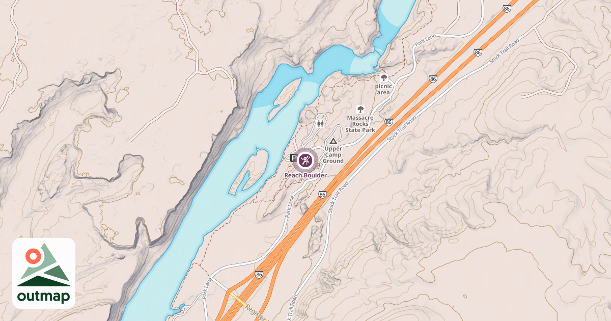 Map of Reach Boulder
