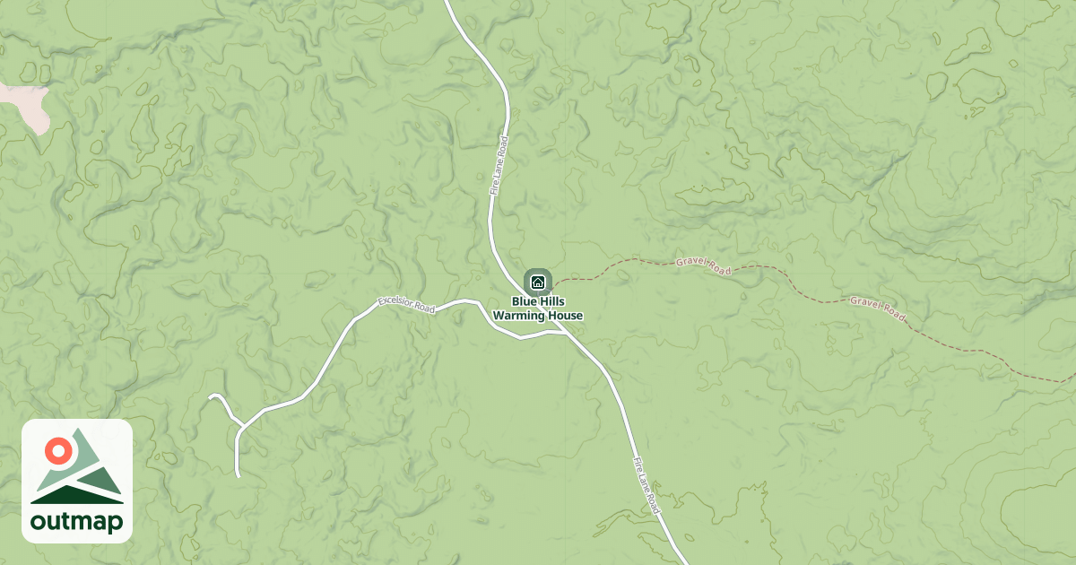 Map of Blue Hills Warming House