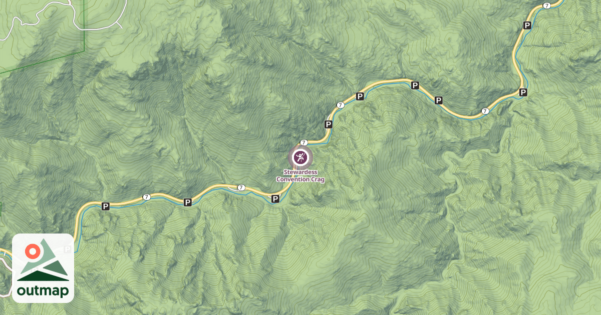 Map of Stewardess Convention Crag