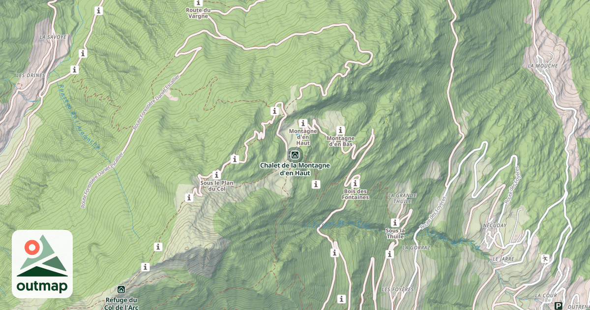 Map of Chalet de la Montagne d'en Haut