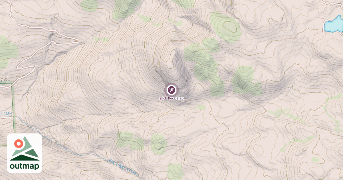 Map of Slick Rock Slab