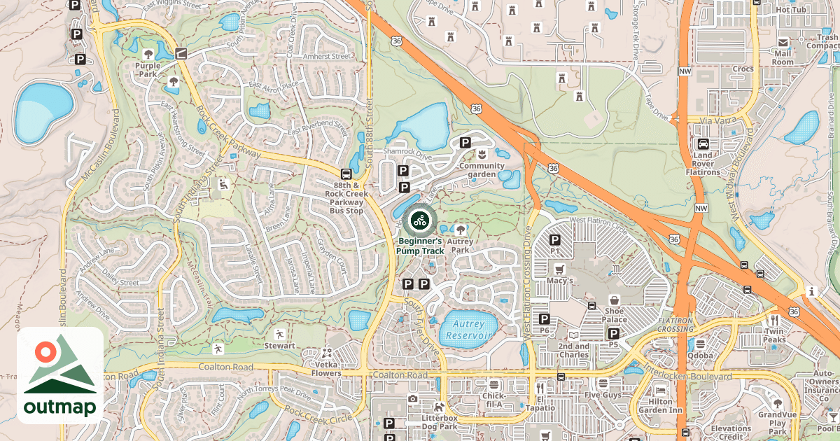 Map of Beginner's Pump Track