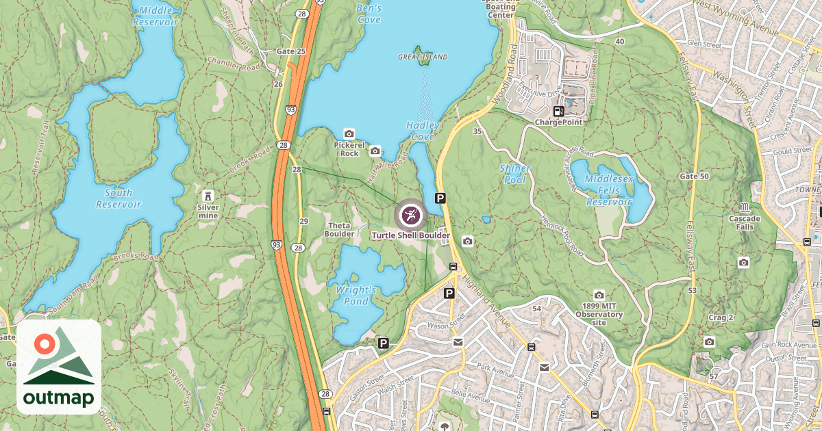 Map of Turtle Shell Boulder