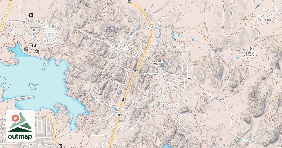 Map of Cling Of Pain