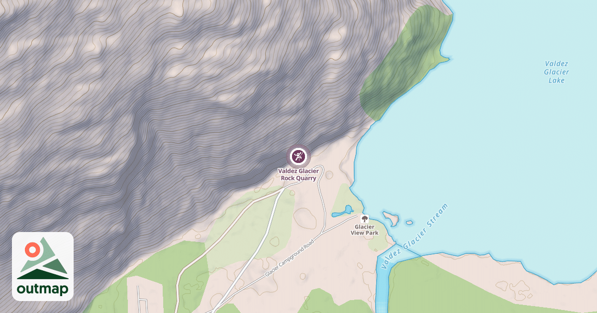Map of Valdez Glacier Rock Quarry