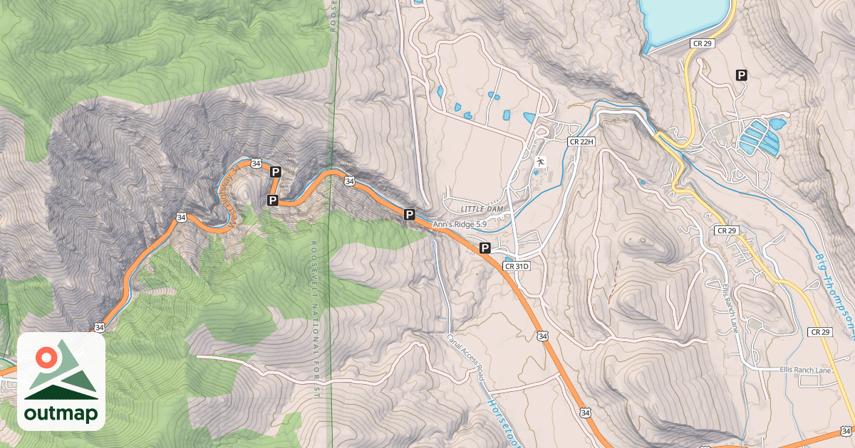Map of Ann's Ridge