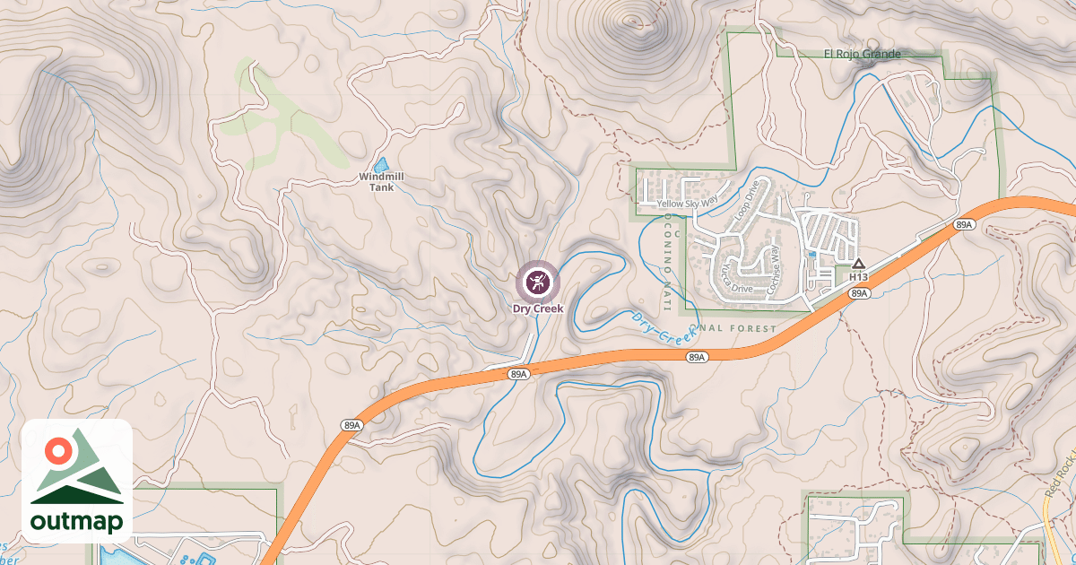 Map of Dry Creek