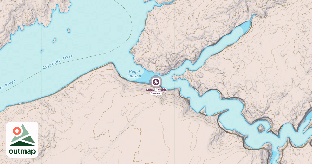 Map of Moqui (Moki) Canyon