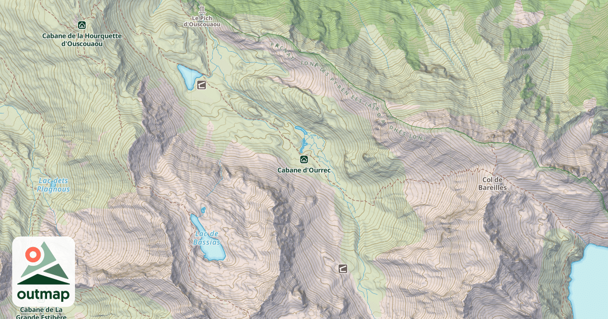Map of Cabane d'Ourrec