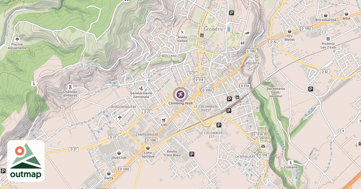 Map of Climbing Wall