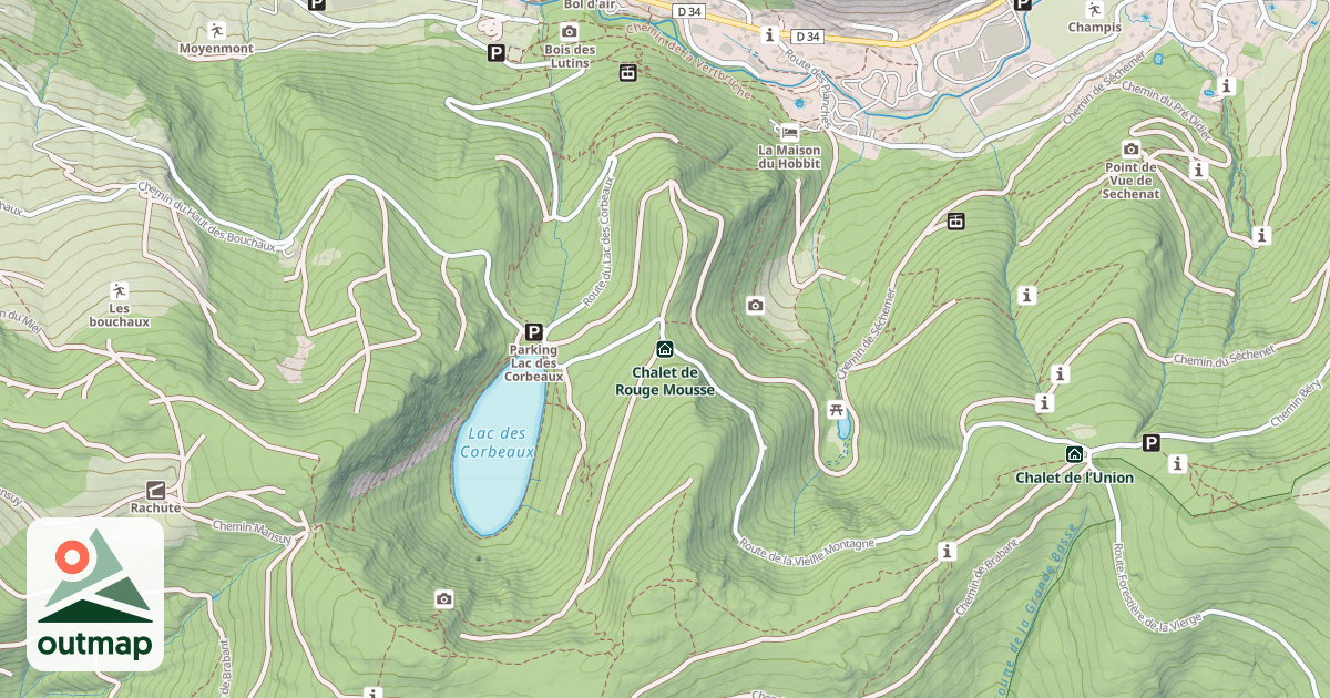 Map of Chalet de Rouge Mousse