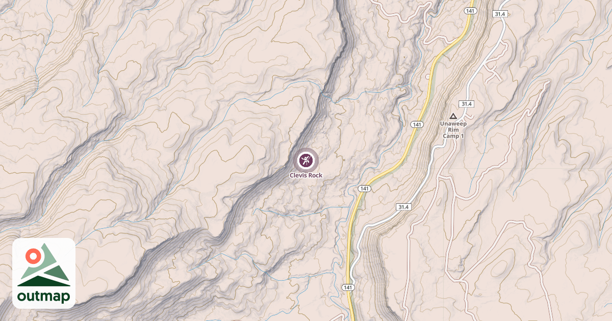 Map of Clevis Rock