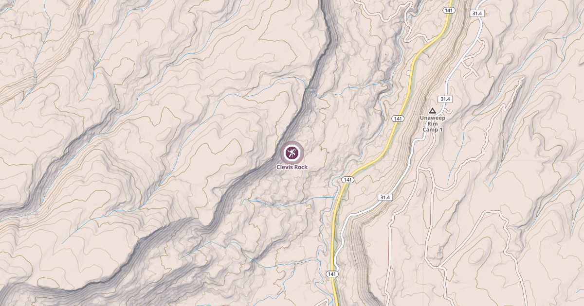 Map preview of Clevis Rock