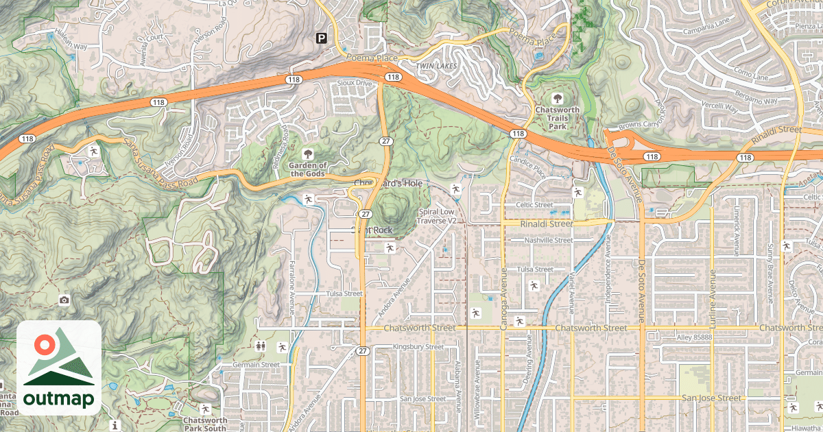 Map of Spiral Low Traverse
