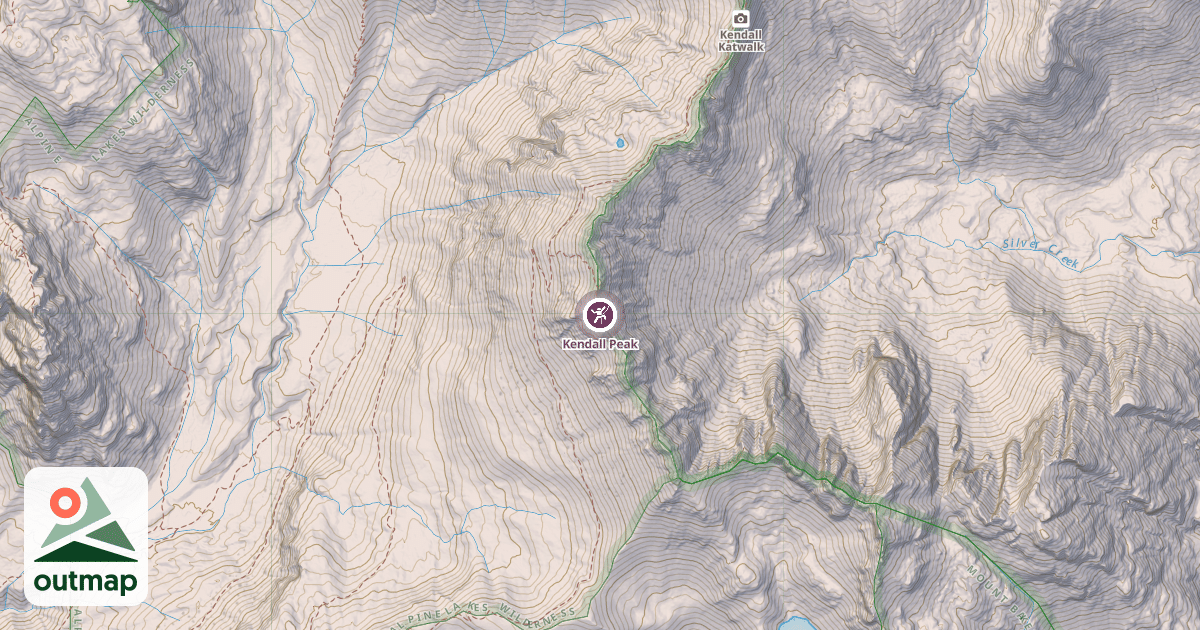 Map of Kendall Peak