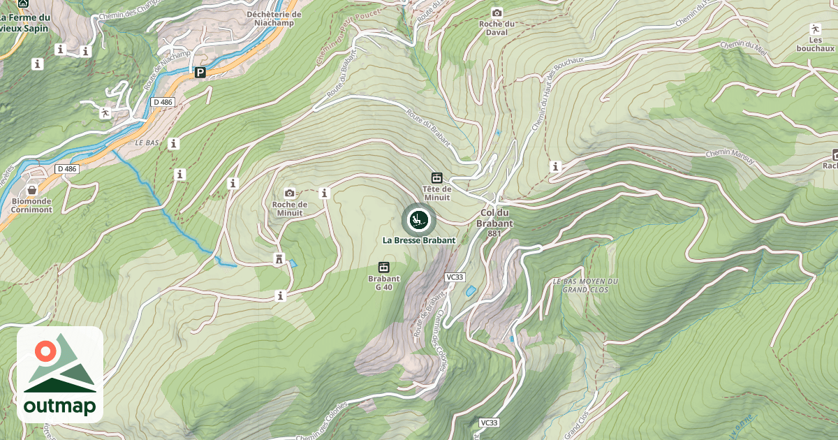 Map of La Bresse Brabant